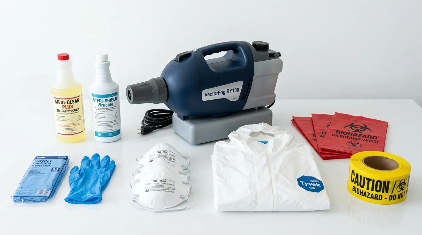 Professional biohazard remediation crew working in McCordsville